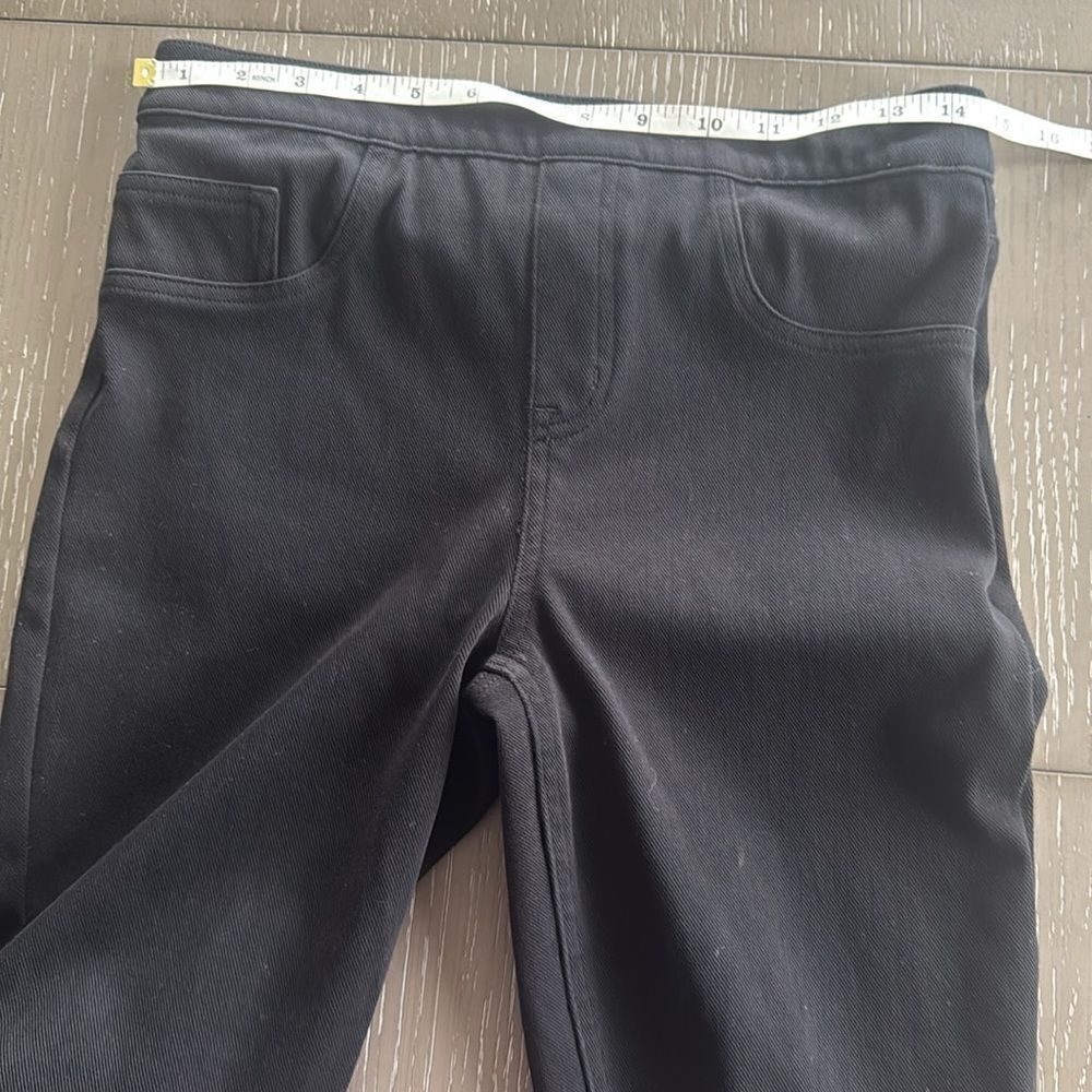SPANX Jean-ish Pull On Ankle Leggings Black Denim Comfortable Women's Size M EUC - Picture 6 of 14